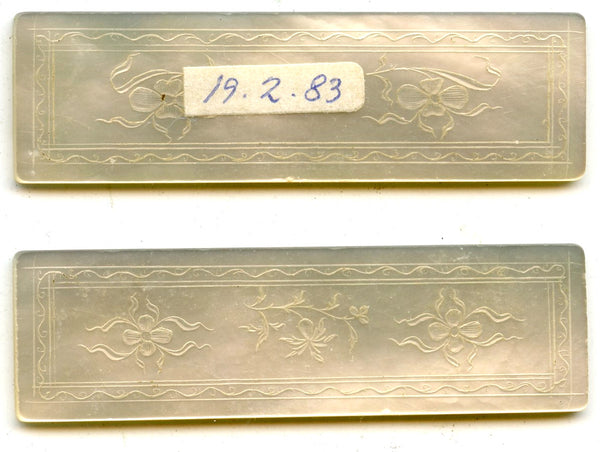 Rectangular mother-of-pearl gaming counter, S. China, 18th–early 20th century