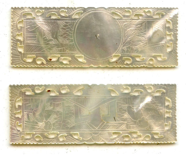 Rectangular mother-of-pearl gaming counter, S. China, 18th–early 20th century