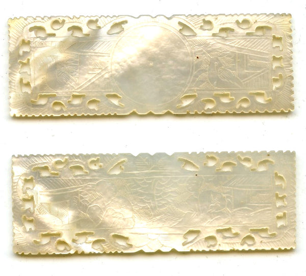 Rectangular mother-of-pearl gaming counter, S. China, 18th–early 20th century