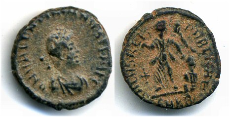 Nice quality AE4 of Valentinian II (375-392), Cyzicus, Roman Empire
