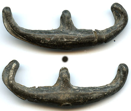 Scarce small tin boat-money, c.1400-1700s, primitive coinage of Malaysia