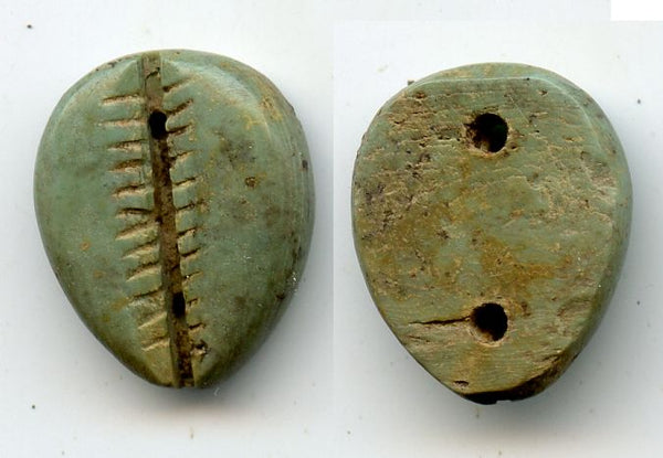 Rare ancient green bone cowrie-coin, W.Zhou, 1046-771 BC, China