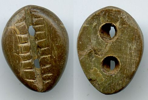 Rare ancient brown bone cowrie-coin, W.Zhou, 1046-771 BC, China