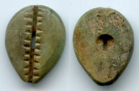 Rare greenish bone cowrie-coin, W.Zhou dynasty (1046-771 BC), China - Hartill #1.2