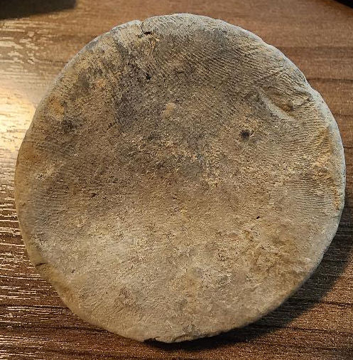 Ceremonial clay "gold cake" money, Western Han dynasty, c.206 BC-9 AD, China