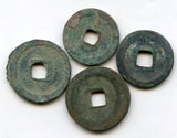Lot of 4 coins - 1-cash and 2-cash coins, Northern Song dynasty, 960-1127, China