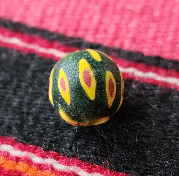 Rare primitive money - glass proto-coin bead, western Sumatra, c.600-1200 AD
