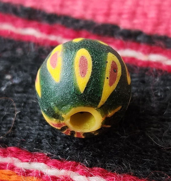 Rare primitive money - glass proto-coin bead, western Sumatra, c.600-1200 AD