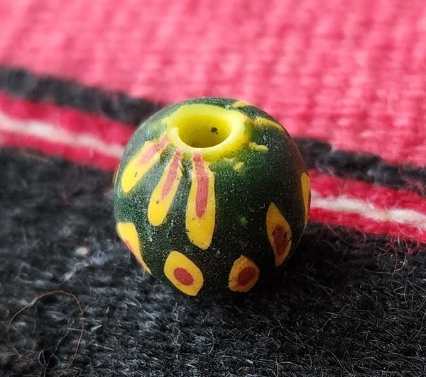 Rare primitive money - glass proto-coin bead, western Sumatra, c.600-1200 AD