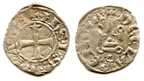 Silver denier tournois, Philip of Savoy (1301-1307), Crusader state - Principality of Achaea