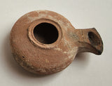 Authentic clay oil lamp, Herodian period, 1st century BC - 1st century AD, Ancient Judaea