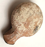 Authentic clay oil lamp, Herodian period, 1st century BC - 1st century AD, Ancient Judaea