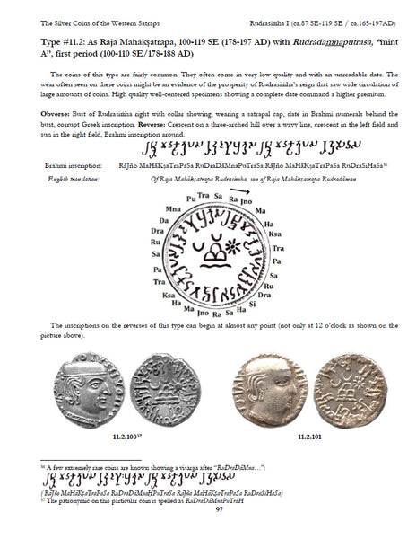 Catalogue "The Silver Coinage of the Western Satraps in India (50-400 AD)", A.M.Fishman
