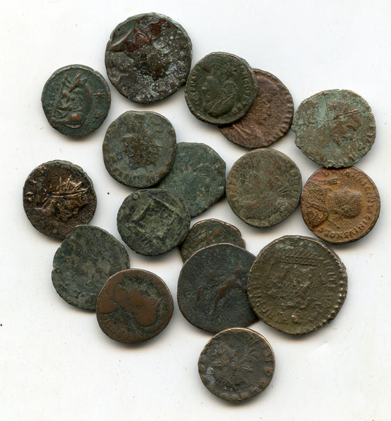 Lot of 17 various Roman coins, 3rd-4th century AD, Roman Empire