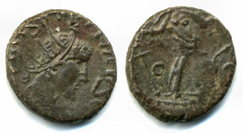 RRR w/seated Fortuna! Barbarous radiate of Tetricus, c.270-280 AD, Gaul