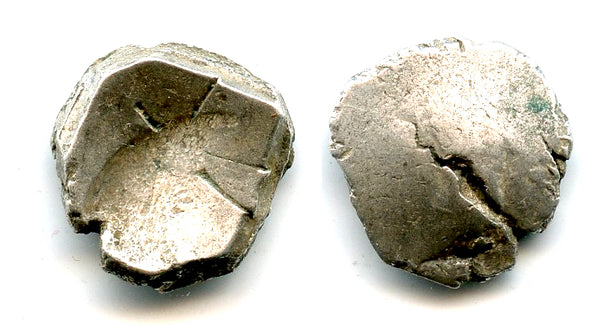 Extremely rare 1/4 shatamana, Kamboja Janapada, India, struck ca.500-400 BC