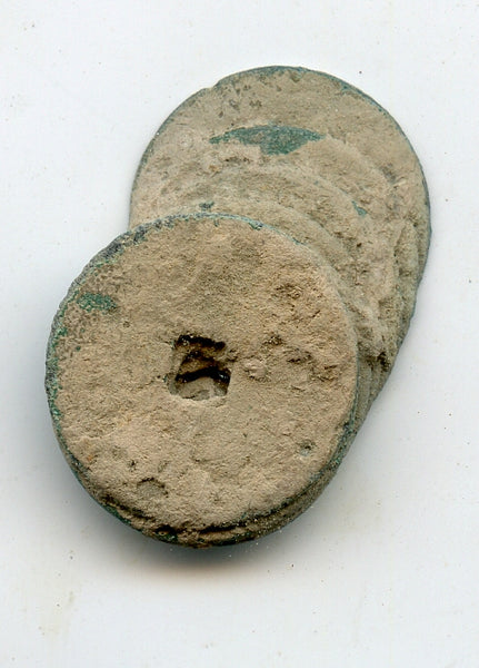 Nice original clump of 8 coins from 1500's, various rulers and rebels, Vietnam