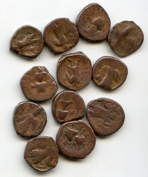 Lot of 12 staters, Vasu Deva II (c.250-300 AD) and later, Kushan Empire #1b