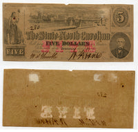 5$, State of North Carolina, civil war, Confederate States, 1863