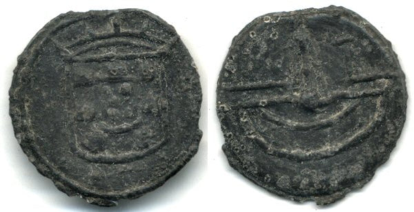 Rare quality dinheiro, Sebastian (1554-1578), Portuguese India