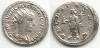 Rare AR antoninianus of Volusian (251-253 AD), Antioch mint, Roman Empire