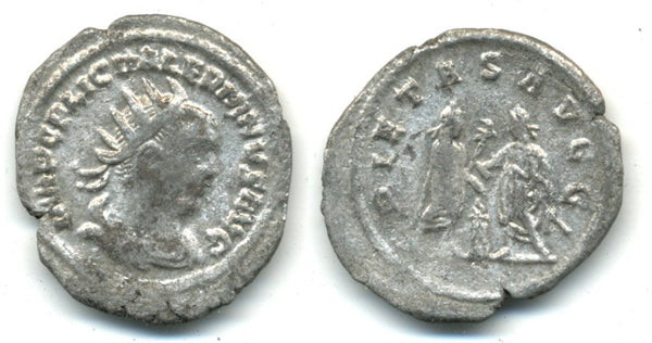Silver antoninianus of Valerian (253-260 AD), PIETAS AVGG