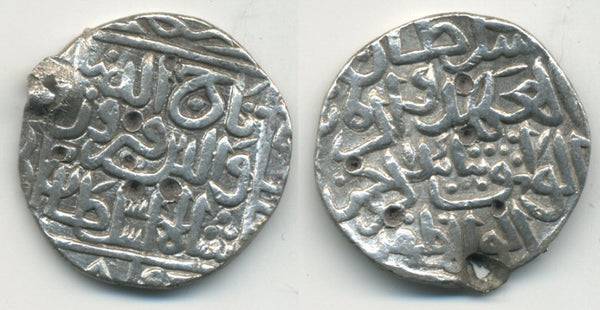 Scarce silver tanka of Taj al-Din Firuz Shah (1397-1422 AD), Hadrat Ahsanabad mint, Gulbarga Sultanate, India