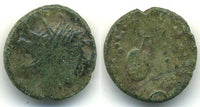 Ancient British barbarous radiate (ca.270-280 AD), sacrificial implements