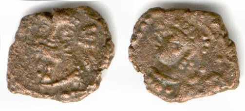 Bronze drachm of "Unknown Prince C" (ca.200 AD (?)), Kingdom of Elymais. Rare!