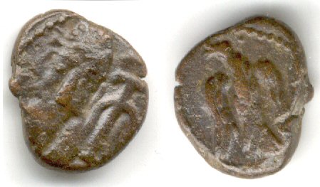 Bronze drachm of Praates (ca.38-2 BC), Kingdom of Elymais - rare type with an eagle!