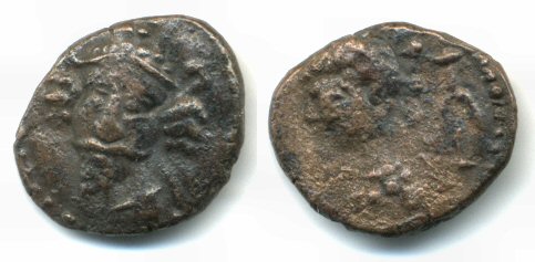 Bronze drachm of "Unknown Prince C" (ca.200 AD (?)), Kingdom of Elymais. Rare!