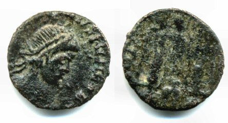 Ancient barbarous Constantinian GLORIA EXERCITVS (ca.337-340 AD)