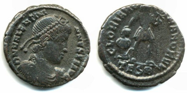 Nice AE3 of Valentinian (364-375 AD), Thessalonica, Roman Empire
