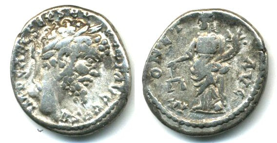 MONETA AVG silver denarius of Septimius Severus (193-211 AD), Emesa mint (RIC 411a)