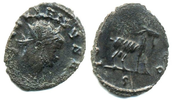 IOVI CONS AVG antoninianus of Gallienus (253-268) w/goat, Rome mint