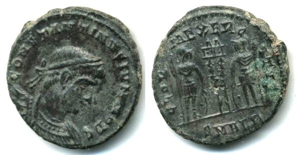 Scarce follis of Constantine II as Caesar (317-337 AD), Alexandria mint
