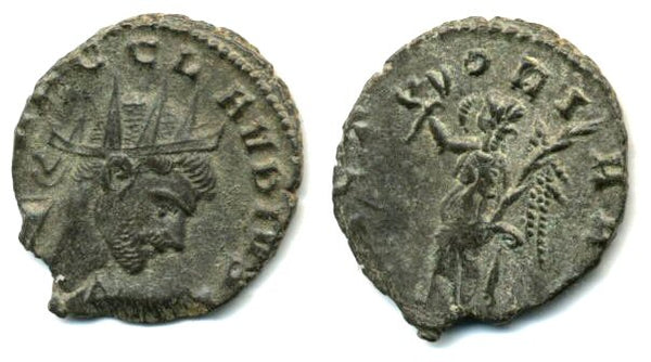 Bronze VICTORIA AVG antoninianus of Claudius (268-270 AD), Rome mint