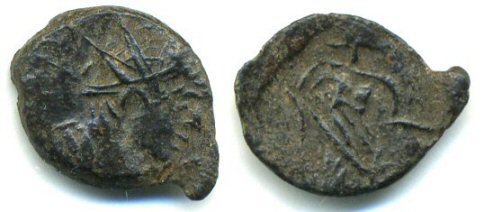 Ancient barbarous radiate of Tetricus II, c.270-280 AD, Spes right, Roman Gaul
