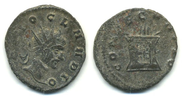 Silvered CONSECRATIO antoninianus of Claudius (268-270 AD), Rome, Roman Empire
