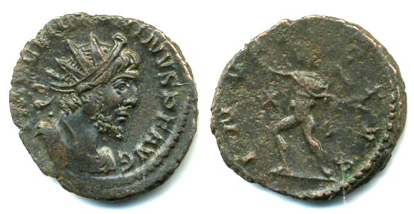 Nice quality antoninianus of Victorinus (268-270 AD), INVICTVS, Cologne mint, Gallo-Roman Empire