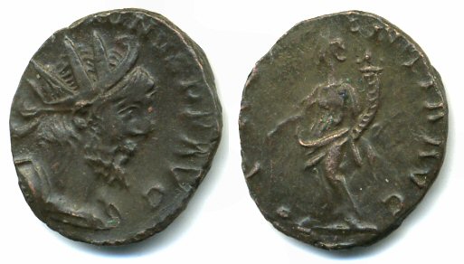 Nice quality antoninianus of Victorinus (268-270 AD), PROVIDENTIA AVG, Gallo-Roman Empire