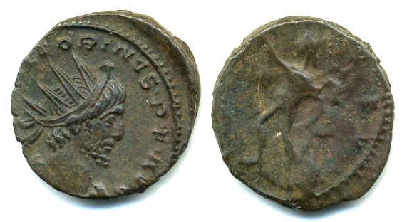 Nice quality antoninianus of Victorinus (268-270 AD), INVICTVS, Cologne mint, Gallo-Roman Empire