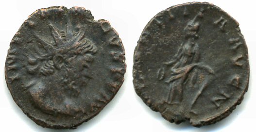 Nice quality antoninianus of Tetricus I (270-273 AD), LAETITIA AVGG