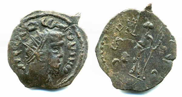 Crude barbarous PAX antoninianus of Tetricus (ca.270-280 AD), Roman Gaul