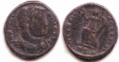 VICTORIA AVGG NN follis of Licinius (307-324 AD)