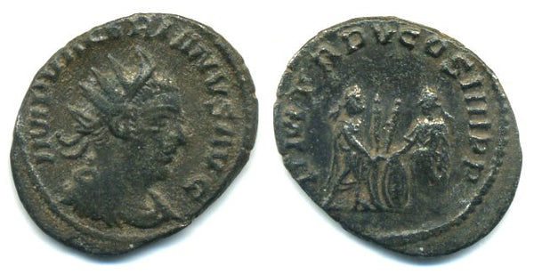 Silver antoninianus of Valerian (253-260 AD), Antioch mint, Roman Empire - dated issue, struck 257 AD