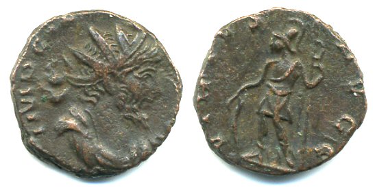 Bronze antoninianus of Tetricus (270-273 AD), Gallo-Roman Empire