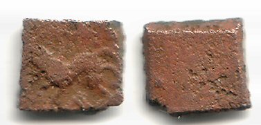 Rare 1/2 karshapana from Malwa region, Kausambi (?), 3rd century BC