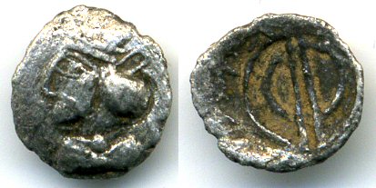 Rare silver hemiobol of Unknown King II (ca.90 AD), Kingdom of Persis