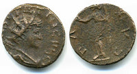 Ancient barbarous antoninianus of Tetricus II (ca.270-280 AD), PAX type, hoard coin from France